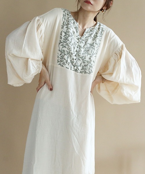 「NOAHL」 長袖ワンピース FREE ブラック レディース_画像2