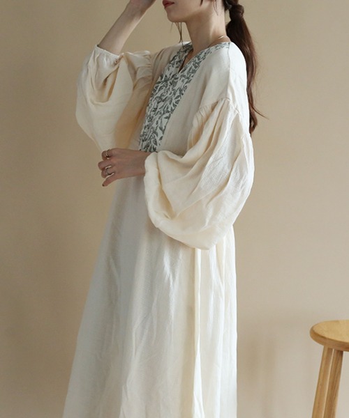 「NOAHL」 長袖ワンピース FREE ブラック レディース_画像4