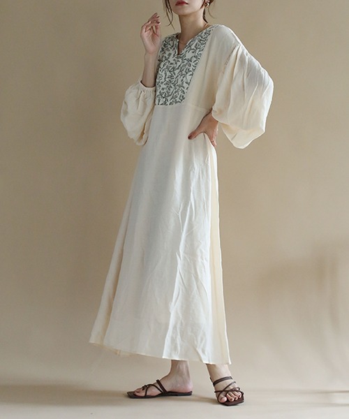 「NOAHL」 長袖ワンピース FREE ブラック レディース_画像6