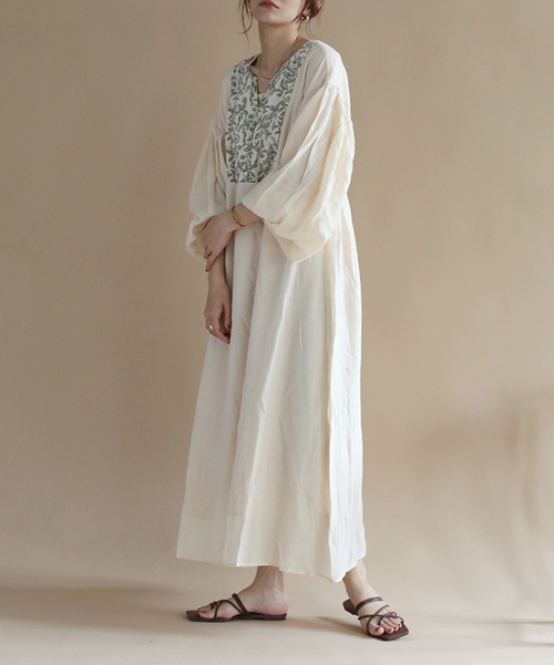 「NOAHL」 長袖ワンピース FREE ブラック レディース_画像7