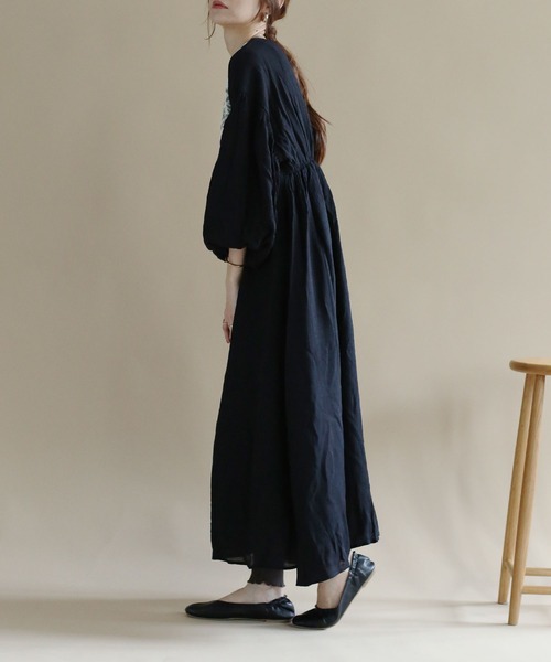 「NOAHL」 長袖ワンピース FREE ブラック レディース_画像8