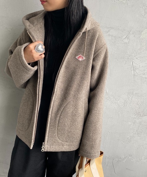 Danton（ダントン） ジップアップパーカー 36 ベージュ レディース