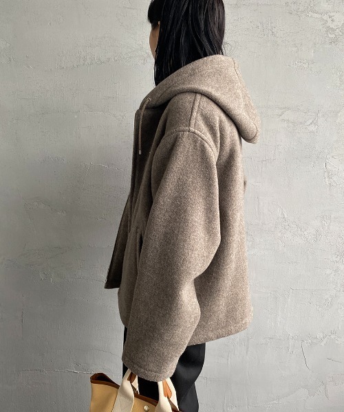 Danton（ダントン） ジップアップパーカー 36 ベージュ レディース