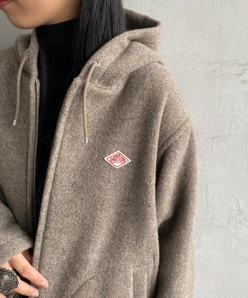 Danton（ダントン） ジップアップパーカー 36 ベージュ レディース