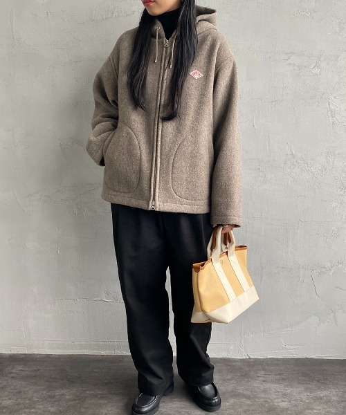 Danton（ダントン） ジップアップパーカー 36 ベージュ レディース