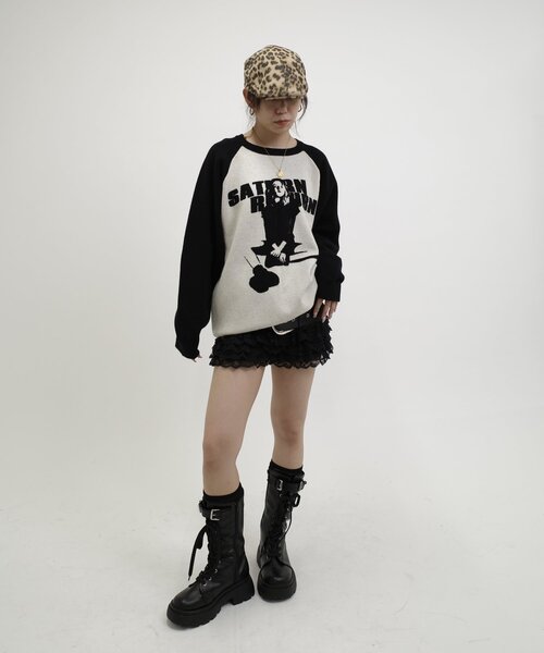 「WHO'S WHO gallery」 長袖ニット FREE チャコールグレー レディース_画像5
