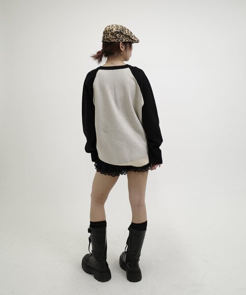「WHO'S WHO gallery」 長袖ニット FREE チャコールグレー レディース_画像7
