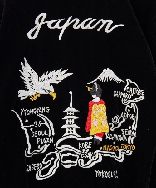 「TAION」 スタジャン X-LARGE ブラック レディース_画像6