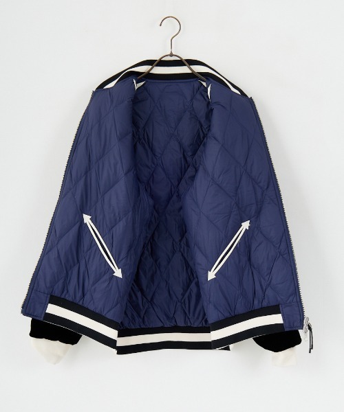 「TAION」 スタジャン X-LARGE ブラック レディース_画像7