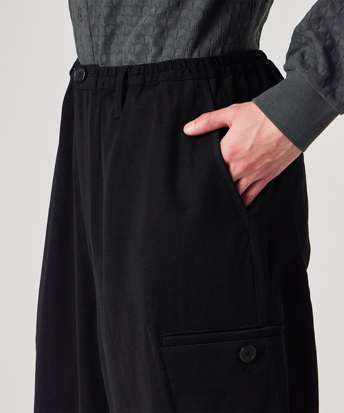 PS Paul Smith ワイドパンツ カーゴパンツ ダブルサテン ワイドカーゴ