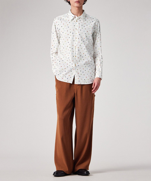 PS Paul Smith ワイドパンツ カーゴパンツ ダブルサテン ワイドカーゴ
