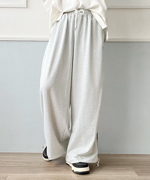 Nana ワイドパンツ スウェットパンツ ジャージ レースサイドライン