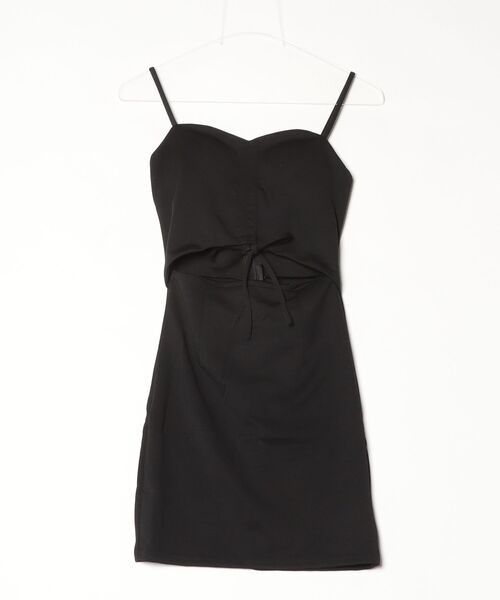 JilLA ワンピース 夏 Drawstring Cutout Mini Dress / ドロー