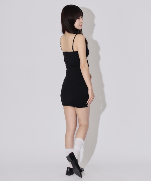 JilLA ワンピース 夏 Drawstring Cutout Mini Dress / ドロー