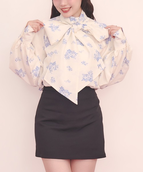 Cath Kidston（キャス・キッドソン） ブラウス シャツ ボウタイ 