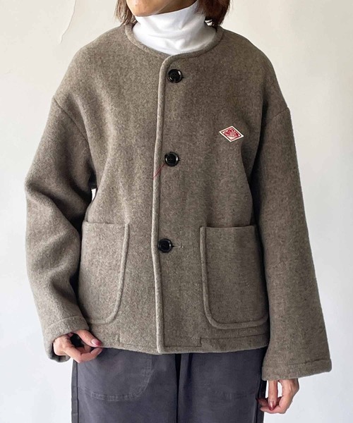 Danton（ダントン） ノーカラージャケット 36 ベージュ系その他
