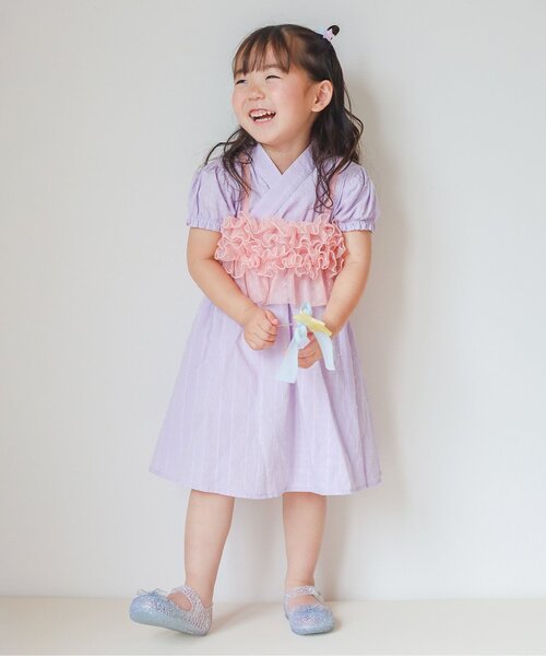 ❤︎浴衣ドレス❤︎ぴんく❤︎1回着用品 apres les cours（アプレレクール） 甚平 浴衣 「WEB限定」フリル