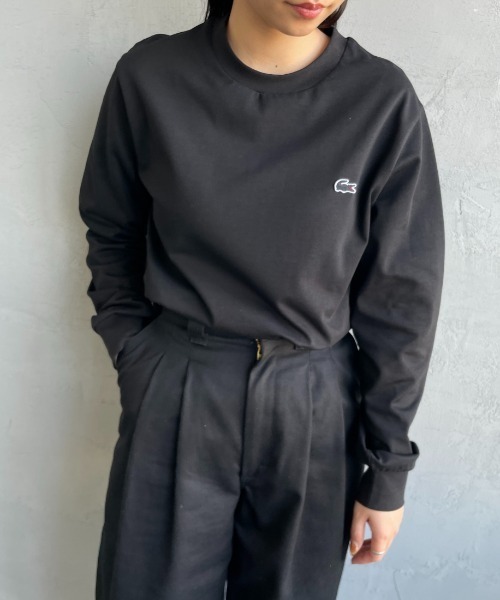 「LACOSTE」 長袖カットソー 3 グレイッシュベージュ レディース_画像7