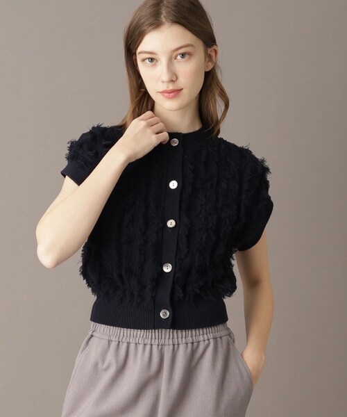 「DRESSTERIOR」 ニットカーディガン 36 ネイビー レディース_画像8
