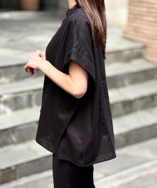 Emma Taylor（エマテイラー） リネンシャツ ブラウス シャツ 半袖