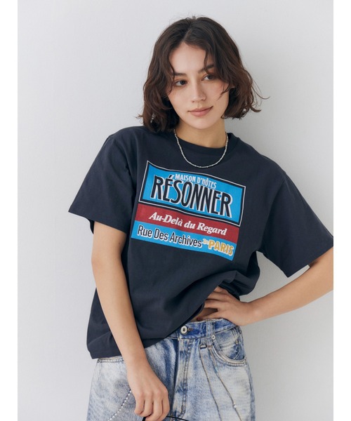 Ungrid Tシャツ Ungrid（アングリッド） tシャツ ヴィンテージカラーロゴTee