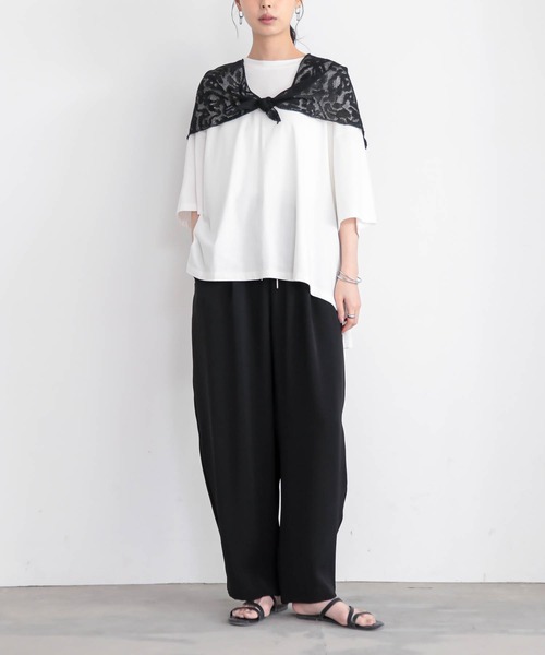 for/c（フォーシー） ワイドパンツ スラックス パンツ 「低身長/高身長