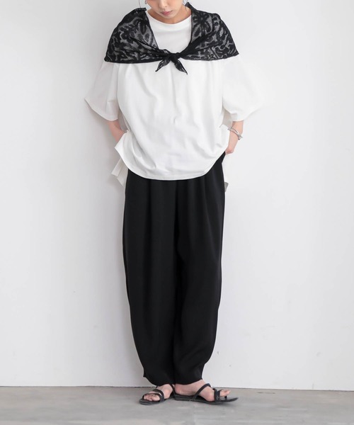 for/c（フォーシー） ワイドパンツ スラックス パンツ 「低身長/高身長