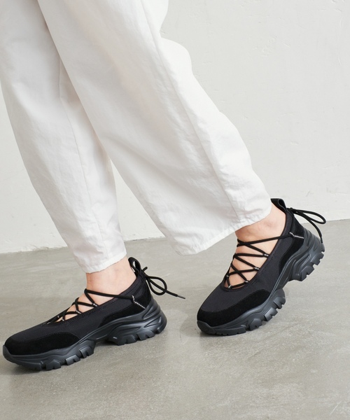 「LE TALON」 ローカットスニーカー MEDIUM ブラック レディース_画像9