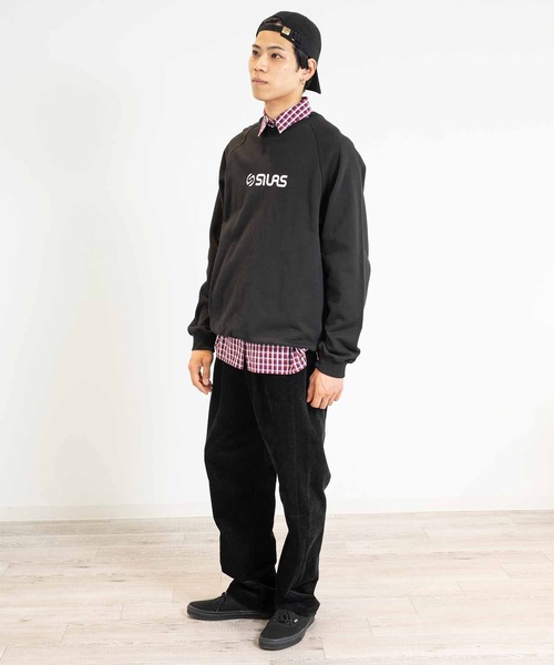 「SILAS」 スウェットカットソー MEDIUM ブラック メンズ_画像7