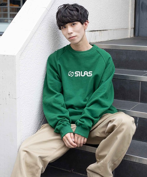 「SILAS」 スウェットカットソー MEDIUM ブラック メンズ_画像9