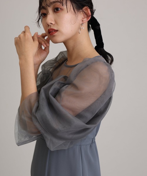 atlo（アトロ） 「POUR VOUS」7分袖ワンピース M ホワイト系その他