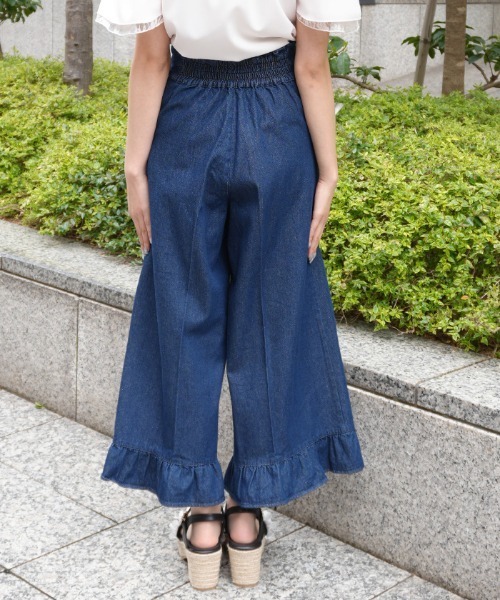 axes femme POETIQUE パンツ ハイウエストワイドデニムPT レディース