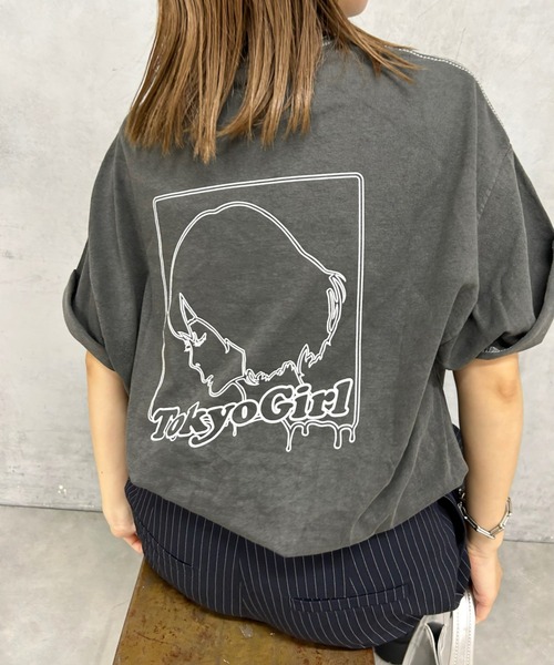 「TOKYOGIRL」 半袖Tシャツ FREE ブラック レディース_画像7