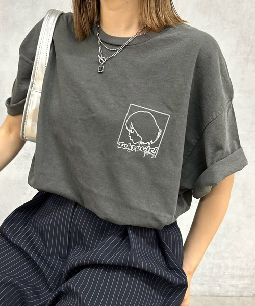 「TOKYOGIRL」 半袖Tシャツ FREE ブラック レディース_画像8