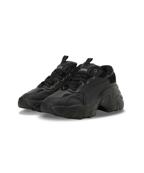 「PUMA」 ローカットスニーカー 26.0cm ブラック レディース_画像2