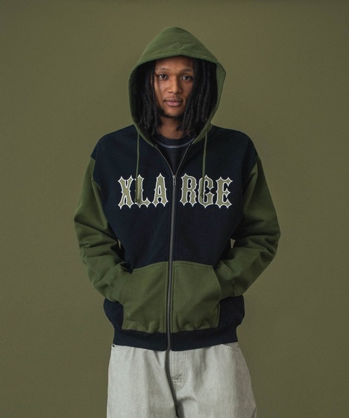 XLARGE（エクストラ ラージ） ジップアップパーカー M ブラック メンズ