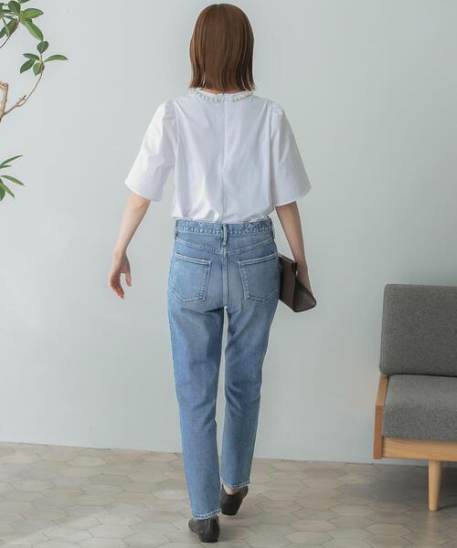 「upperhights」 スキニーデニムパンツ 22 ブルー レディース_画像9