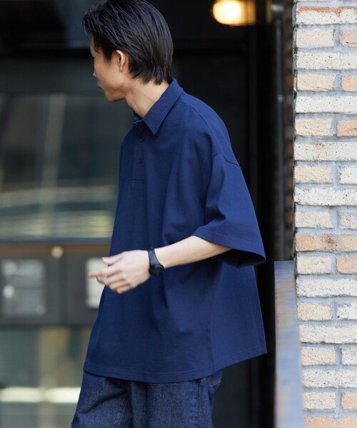 「FREAK'S STORE」 半袖ポロシャツ SMALL アッシュグレー メンズ_画像3
