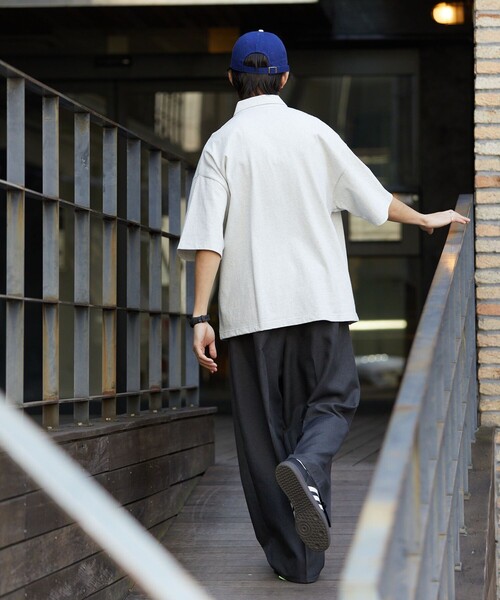 「FREAK'S STORE」 半袖ポロシャツ SMALL アッシュグレー メンズ_画像9