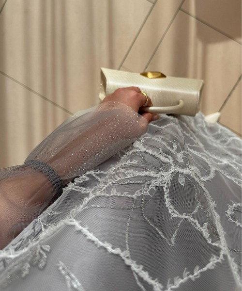 LE'RURE ドレス Plume broderie balloon dress : ZOZOTOWN Yahoo!店