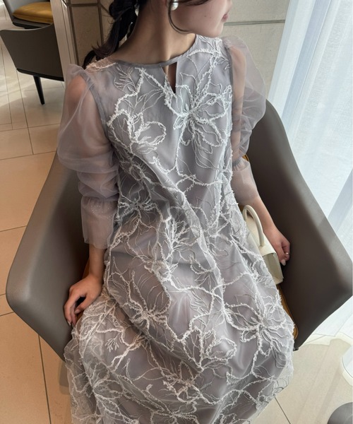 LE'RURE ドレス Plume broderie balloon dress : ZOZOTOWN Yahoo!店