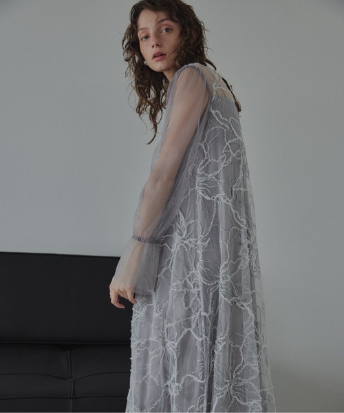LE'RURE ドレス Plume broderie balloon dress : ZOZOTOWN Yahoo!店