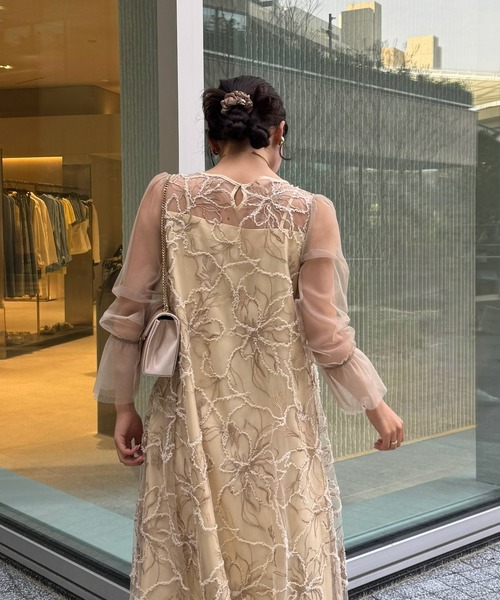 LE'RURE ドレス Plume broderie balloon dress : ZOZOTOWN Yahoo!店