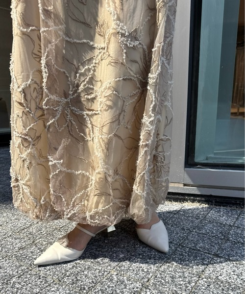 LE'RURE ドレス Plume broderie balloon dress : ZOZOTOWN Yahoo!店