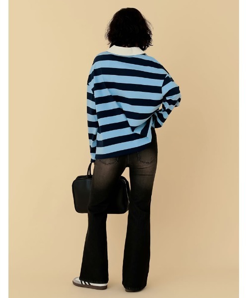 「Re:EDIT」 ブーツカットデニムパンツ MEDIUM ブルー系その他 レディース_画像3