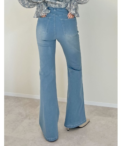 「Re:EDIT」 ブーツカットデニムパンツ MEDIUM ブルー系その他 レディース_画像8