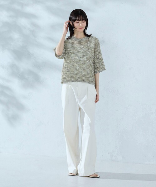 「COMME CA MODELS」 チノパンツ MEDIUM ブラック レディース_画像5