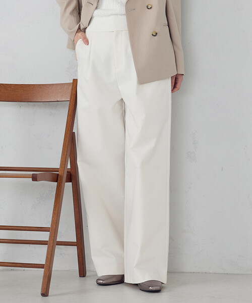 「COMME CA MODELS」 チノパンツ MEDIUM ブラック レディース_画像9