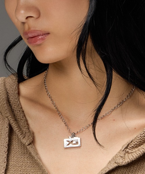 X-girl（エックスガール） ネックレス INSET LOGO PLATE NECKLACE