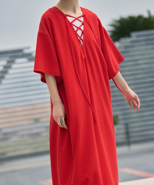 「CITYSHOP」 半袖ワンピース 38 ブラック レディース_画像2